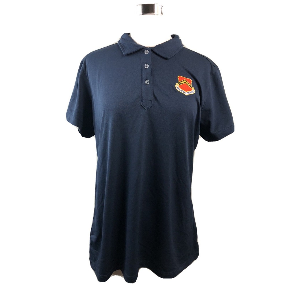 Air Force 56th Fighter Wing Womens XL PING Golf Polo Shirt Dark Blue
